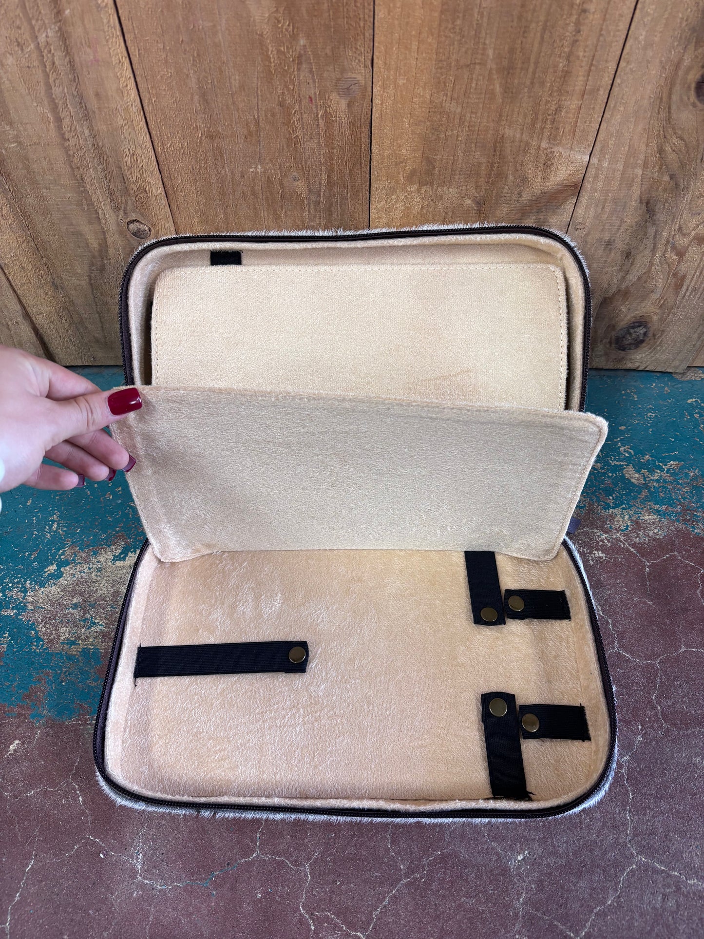 Rectangular Cowhide Jewelry Box