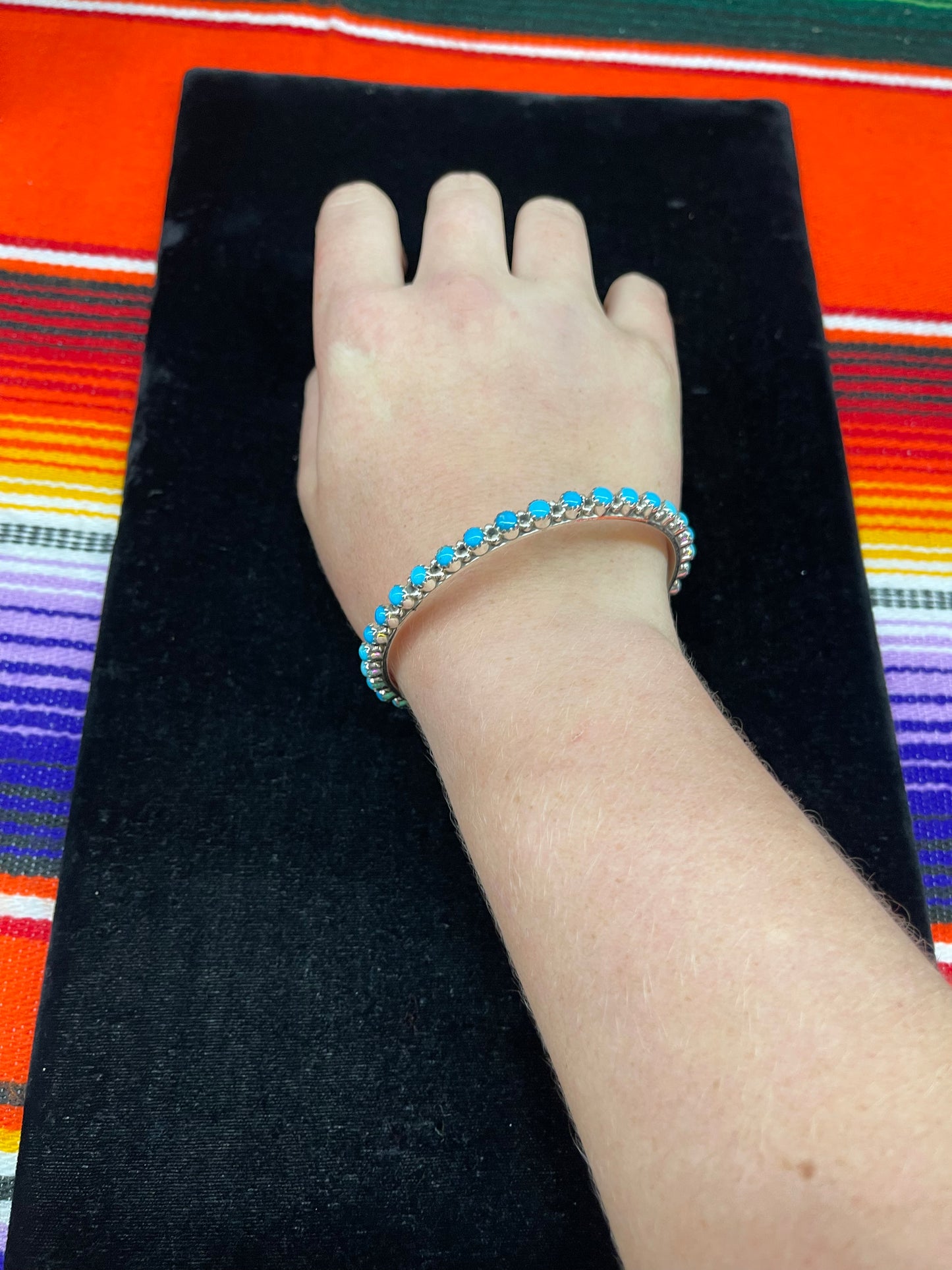 Sleeping Beauty Turquoise Bangle by Gaynell Parker & Shona Yazzle