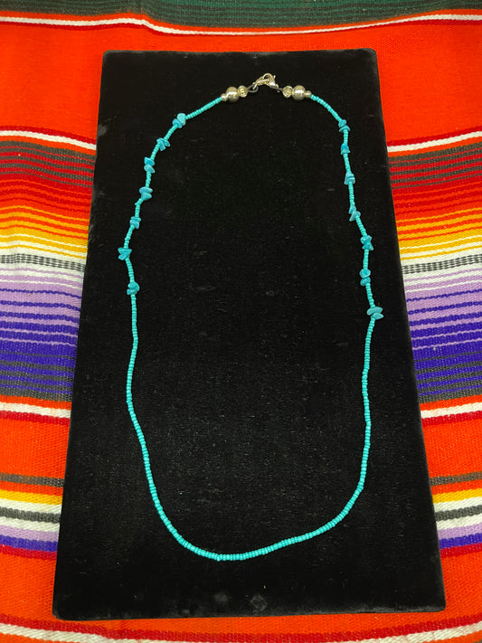 Beaded Necklace with Turquoise