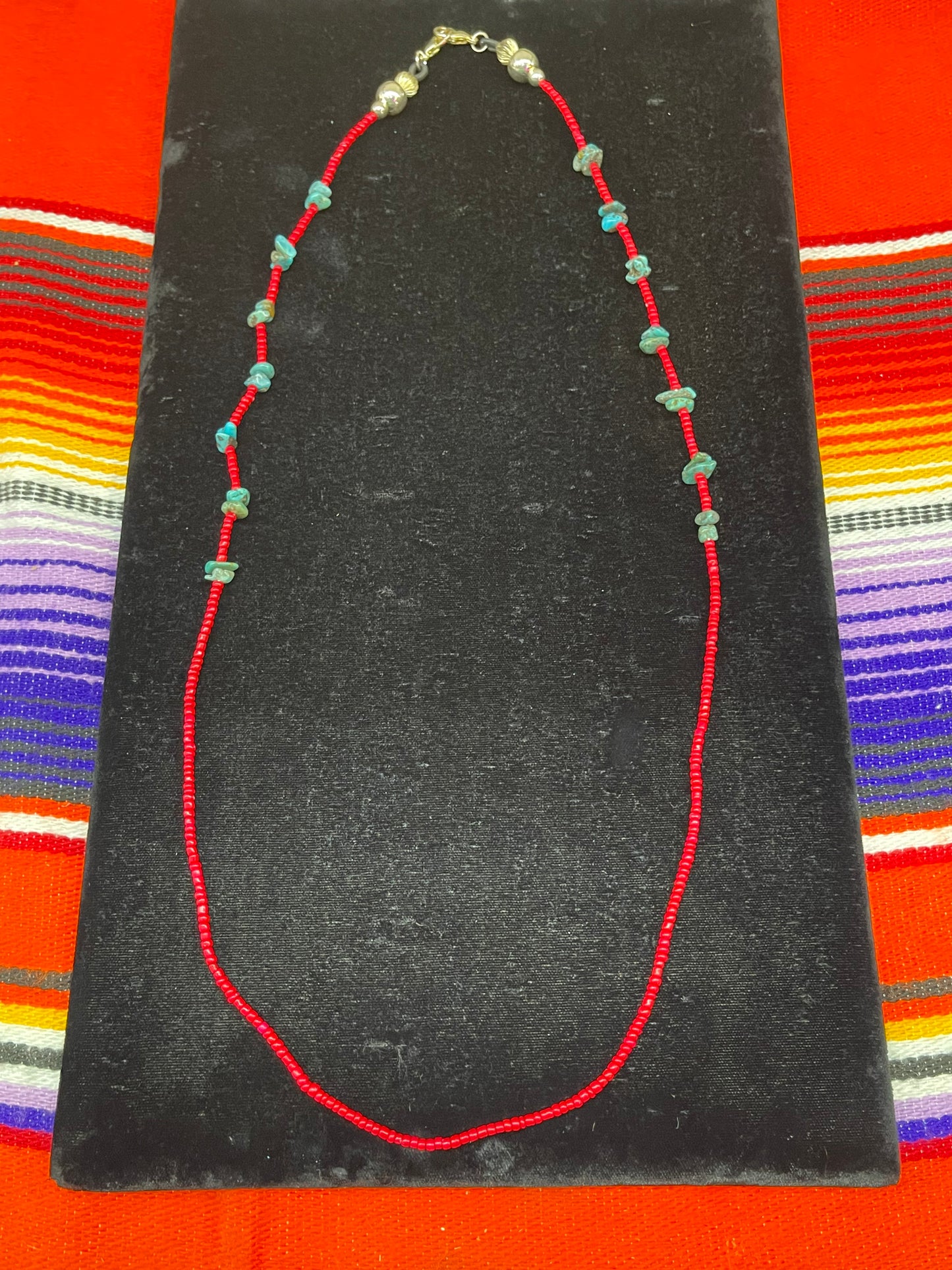 Beaded Necklace with Turquoise