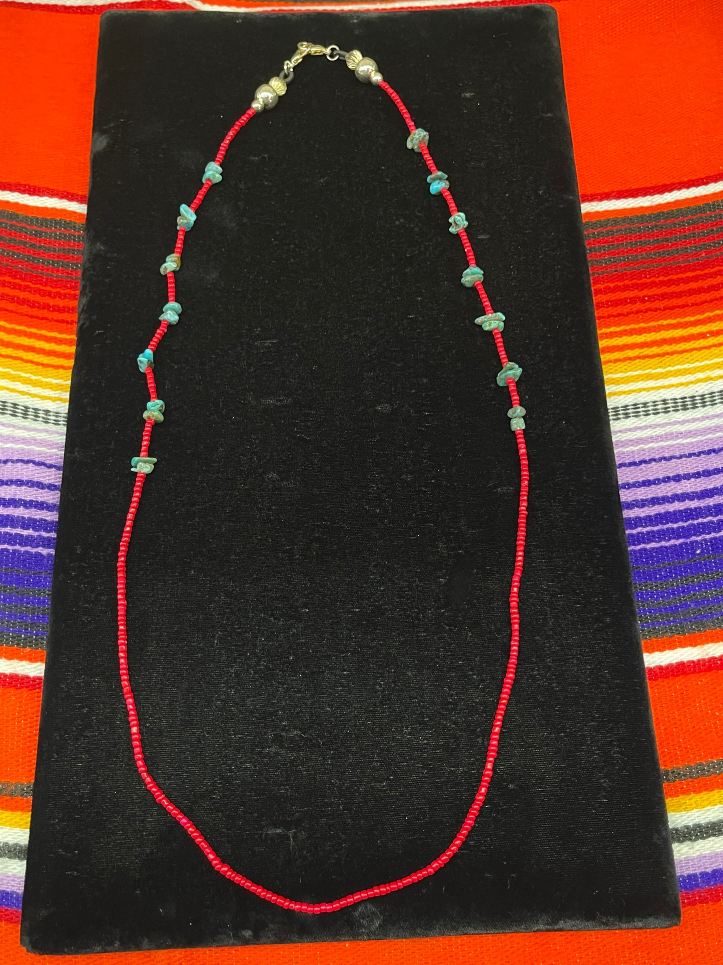 Beaded Necklace with Turquoise