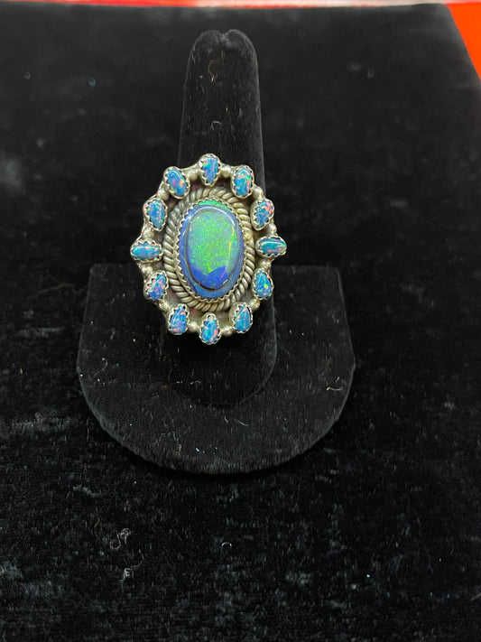 Adjustable Natural Opal Ring