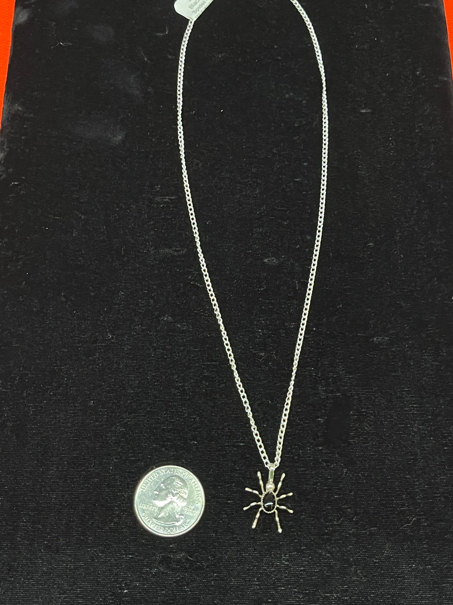Black Onyx Spider on 18" Necklace
