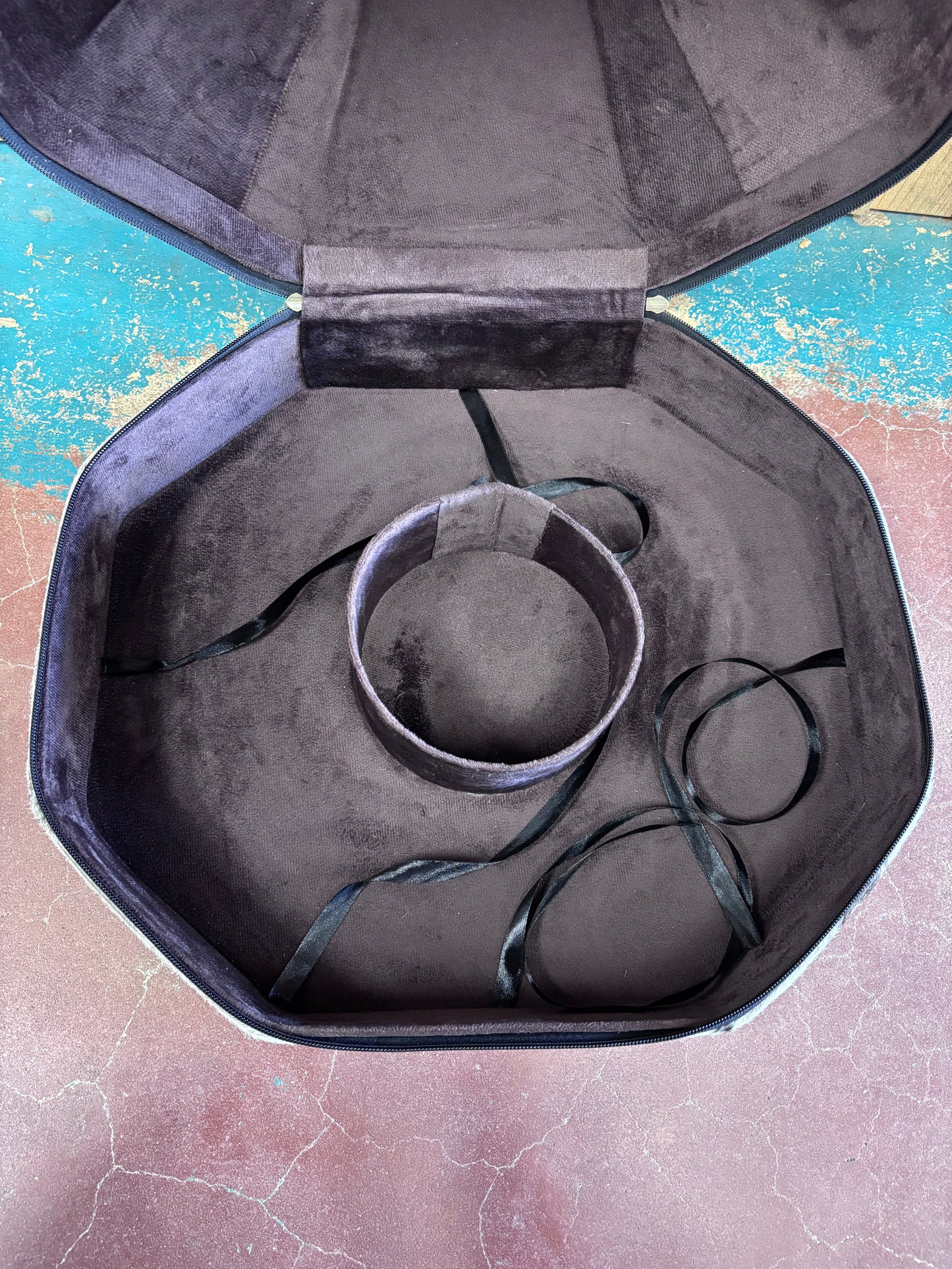 Black and White Checkered Cowhide Cowboy Hat Box