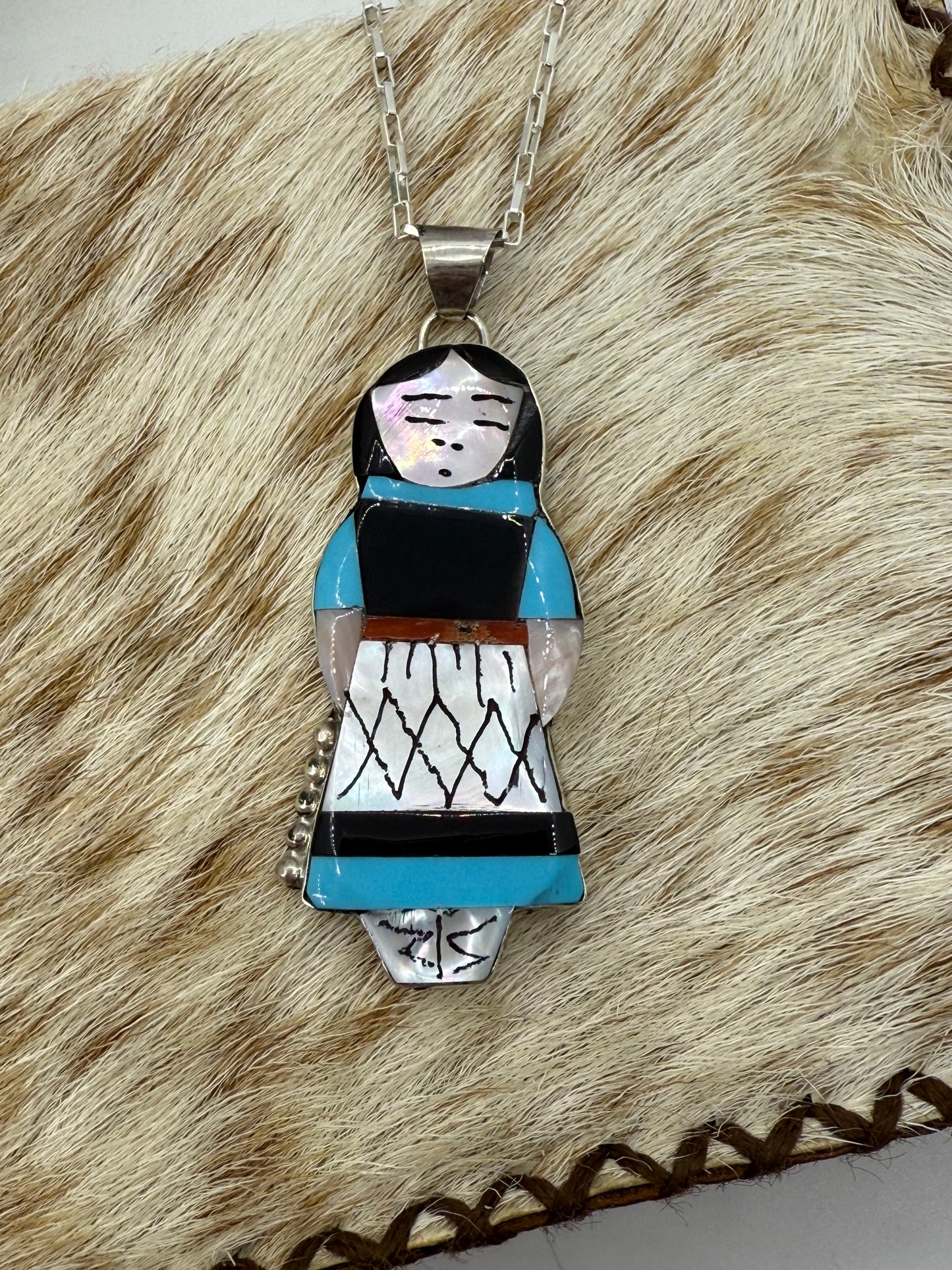 16" Maiden Pendant by Joyce Waseta, Zuni