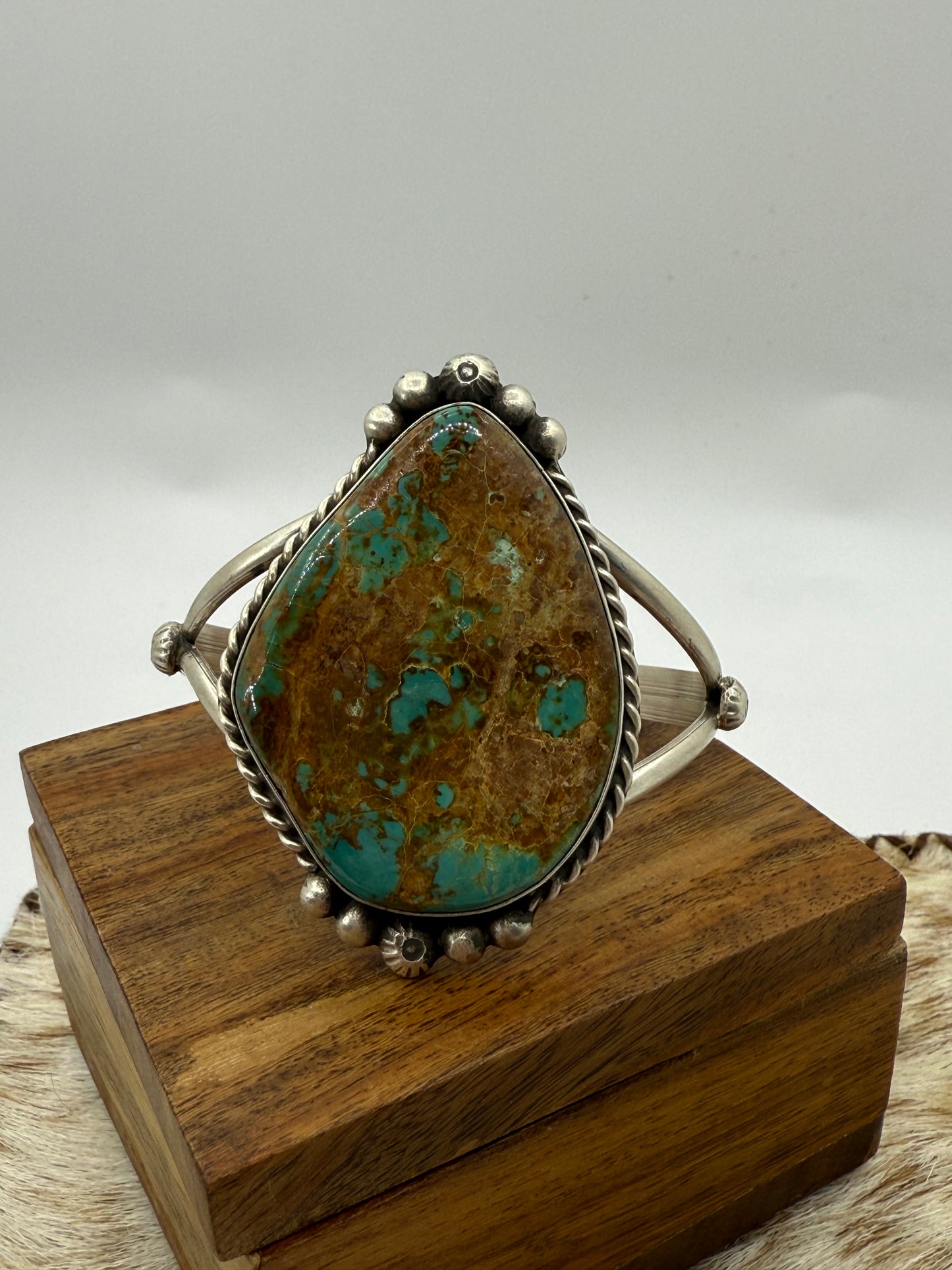 Royston Turquoise Cuff by Augustine Largo, Navajo