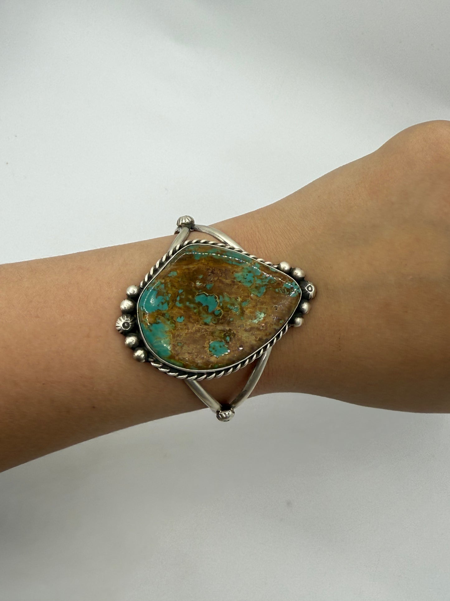 Royston Turquoise Cuff by Augustine Largo, Navajo