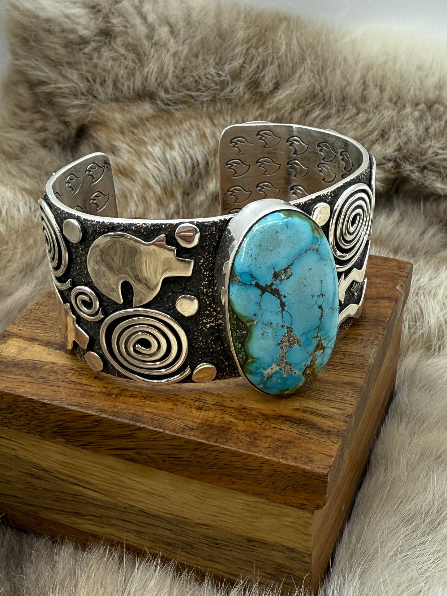 Sonoran Gold Turquoise Cuff by Alex Sanchez, Navajo