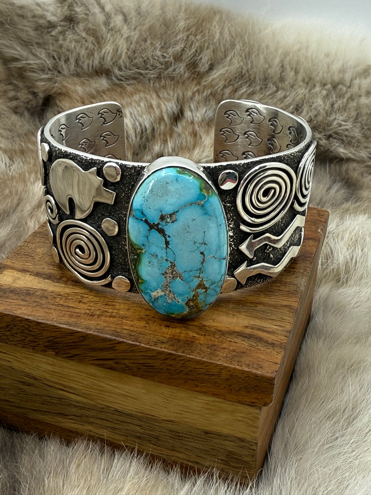 Sonoran Gold Turquoise Cuff by Alex Sanchez, Navajo