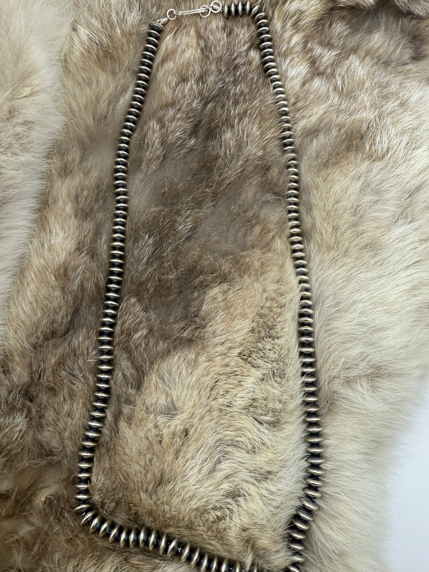 25" 7mm Handmade Navajo Pearls By Bryannen Halwood, Navajo