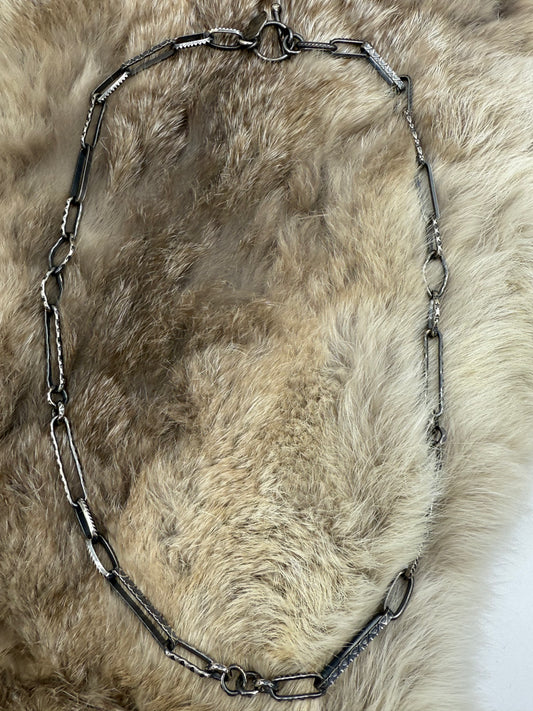 21.5" Handmade Paperclip Chain Neckalce by Bad Bronc