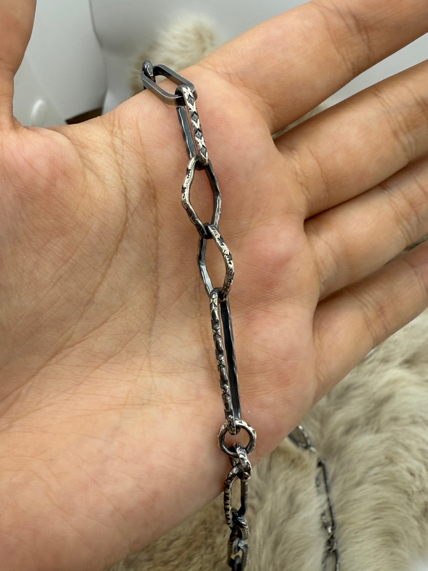 21.5" Handmade Paperclip Chain Neckalce by Bad Bronc