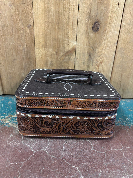 Brown Boot Stitched Jewelry Box