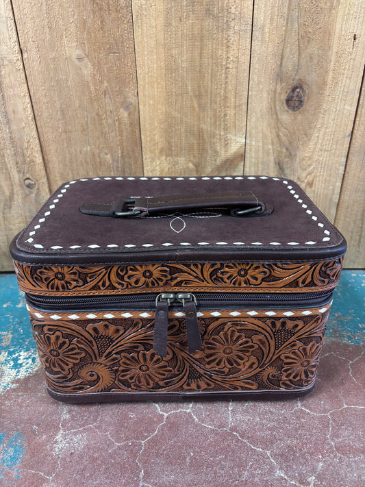 Large Brown Boot Stitched Jewelry Box