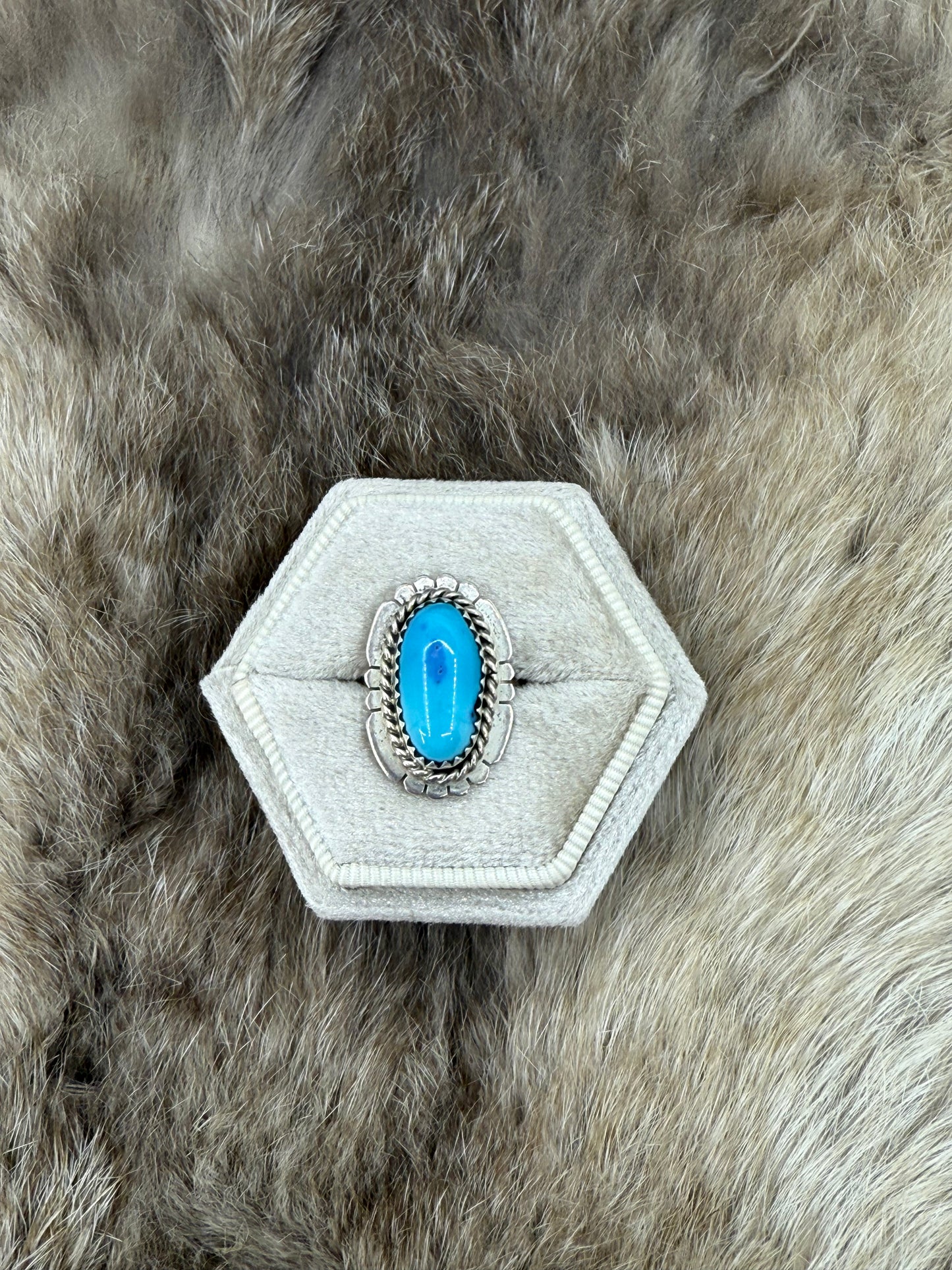 6.5 Turquoise Ring by Nelson Morgan, Navajo