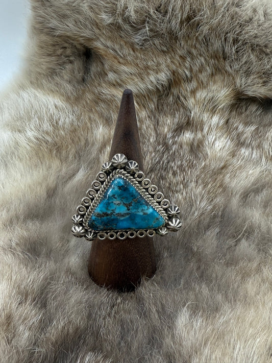 8.0 Turquoise Ring Navajo Made