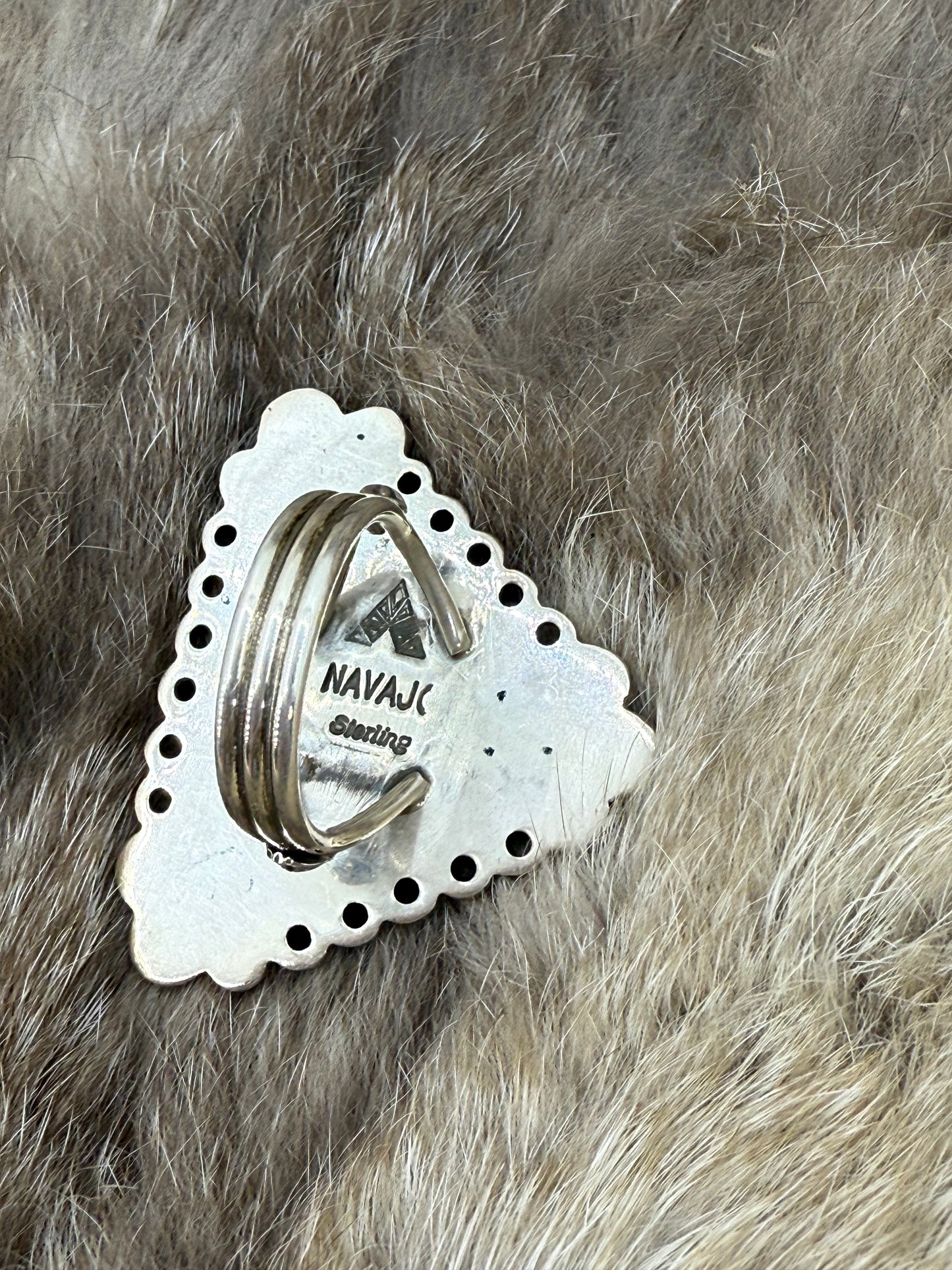 8.0 Turquoise Ring Navajo Made