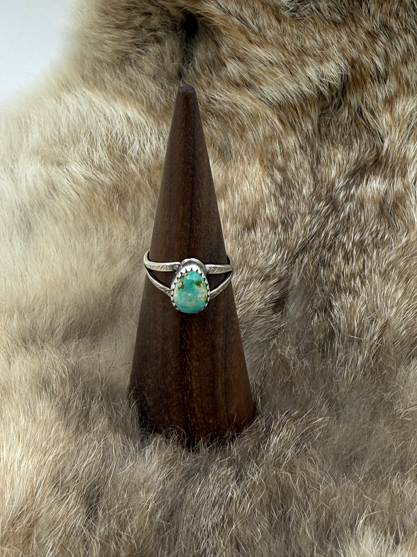6.0 Sonoran Gold Turquoise Single Stone Ring by Gerald Joe, Navajo
