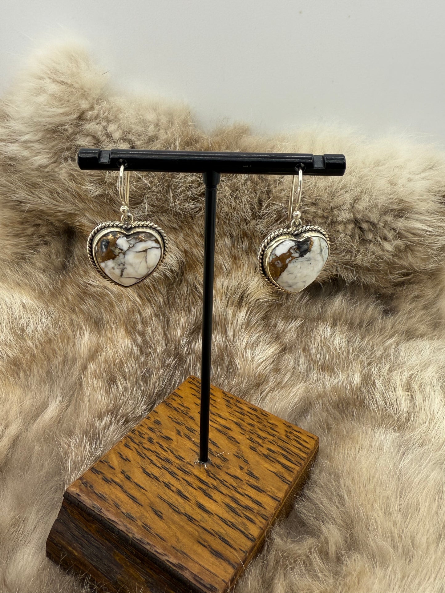 Kingman Crush Heart Shaped Dangle Earrings