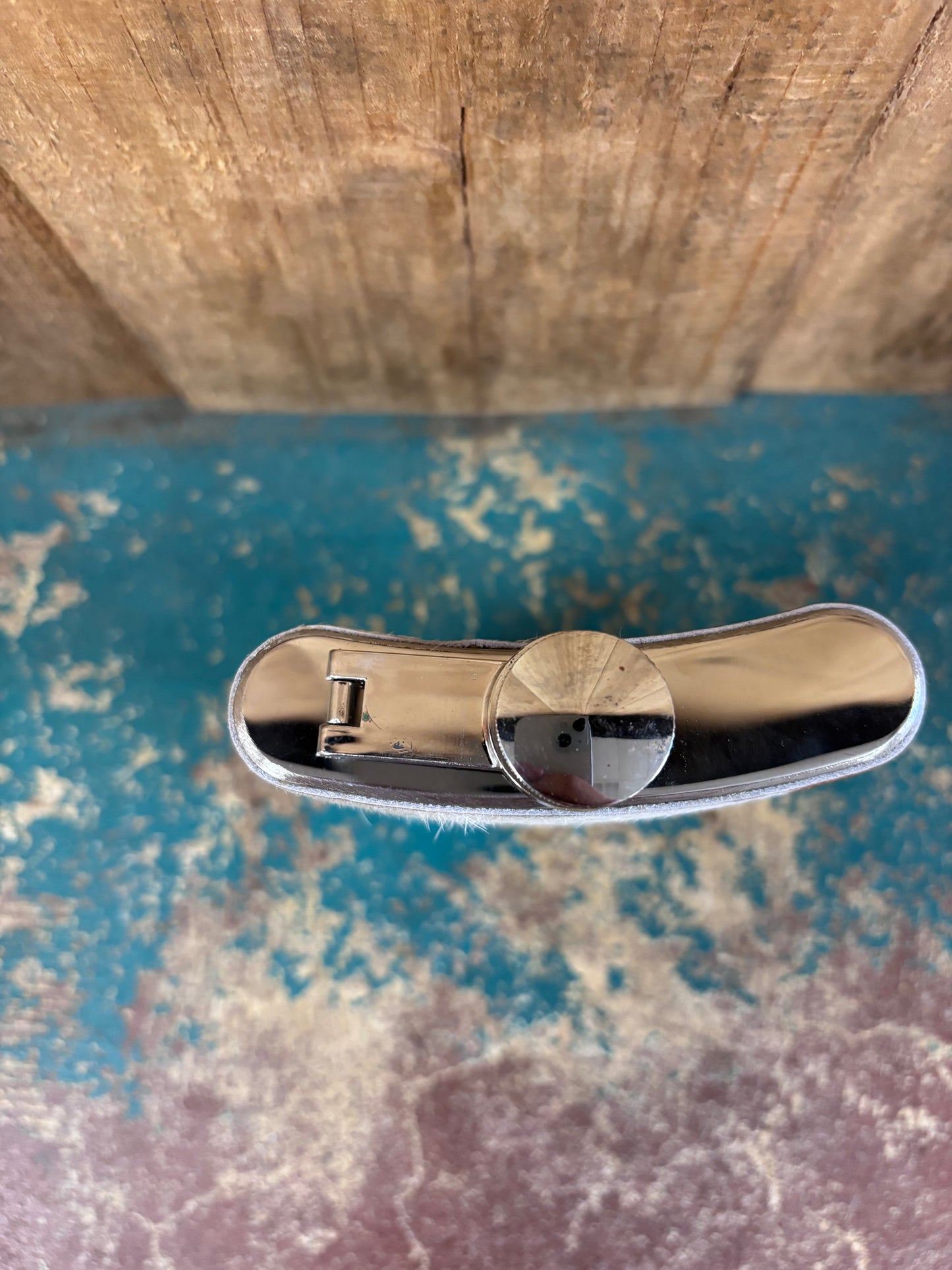 Version 1 Brown And White Cowhide Flask