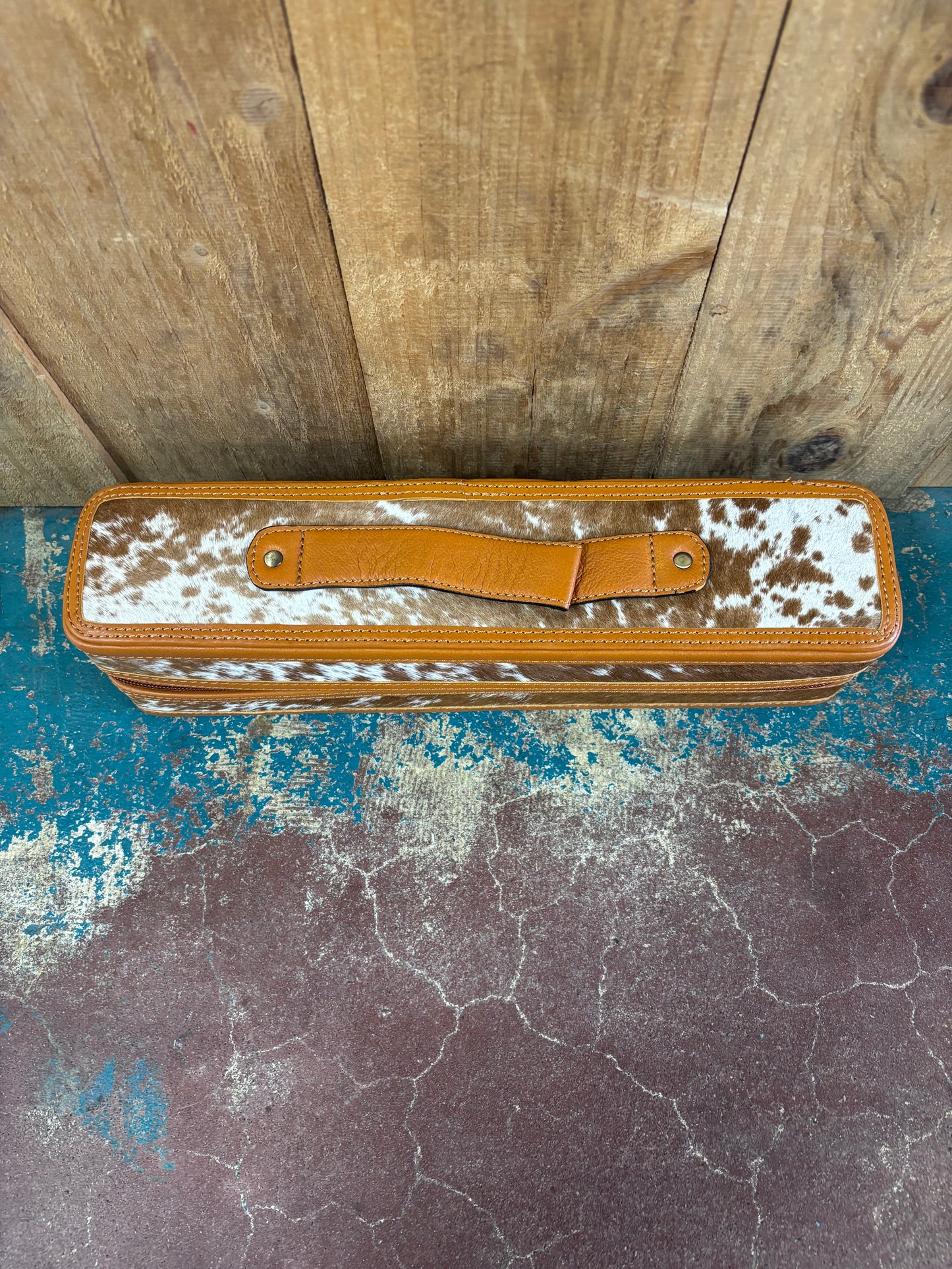 Brown Cowhide Leather Bracelet Jewelry Box