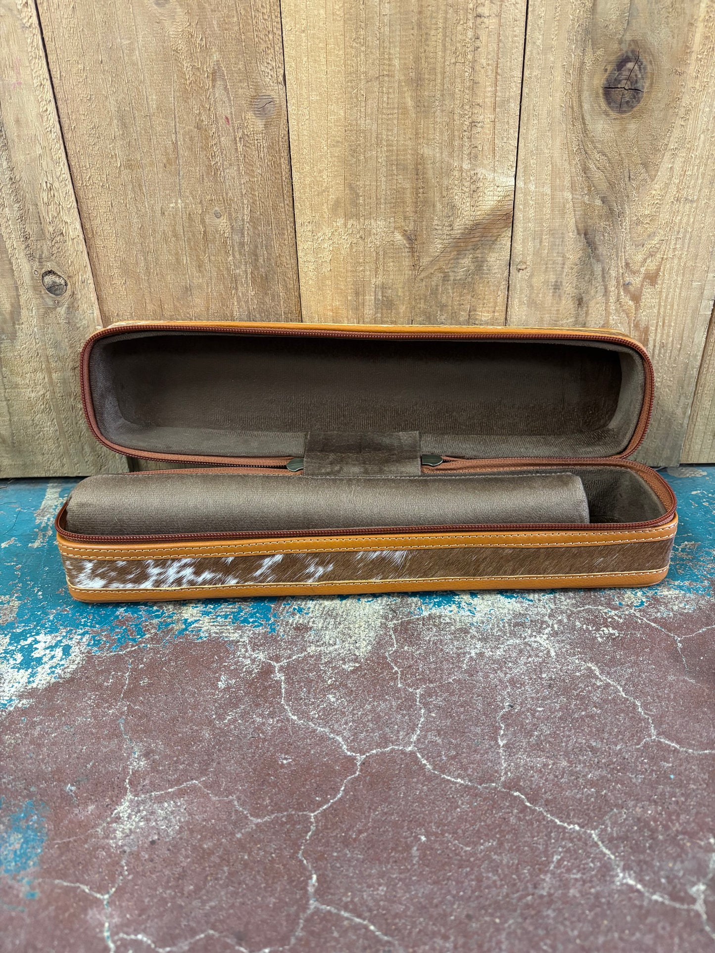 Brown Cowhide Leather Bracelet Jewelry Box