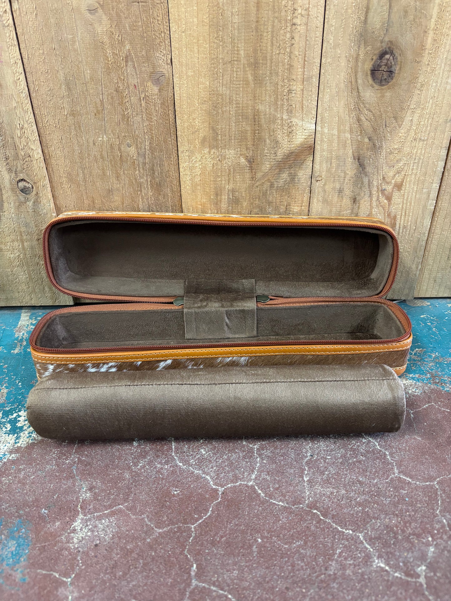 Brown Cowhide Leather Bracelet Jewelry Box