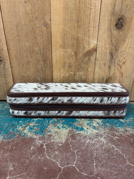 Brown And White Cowhide Bracelet Jewelry Box