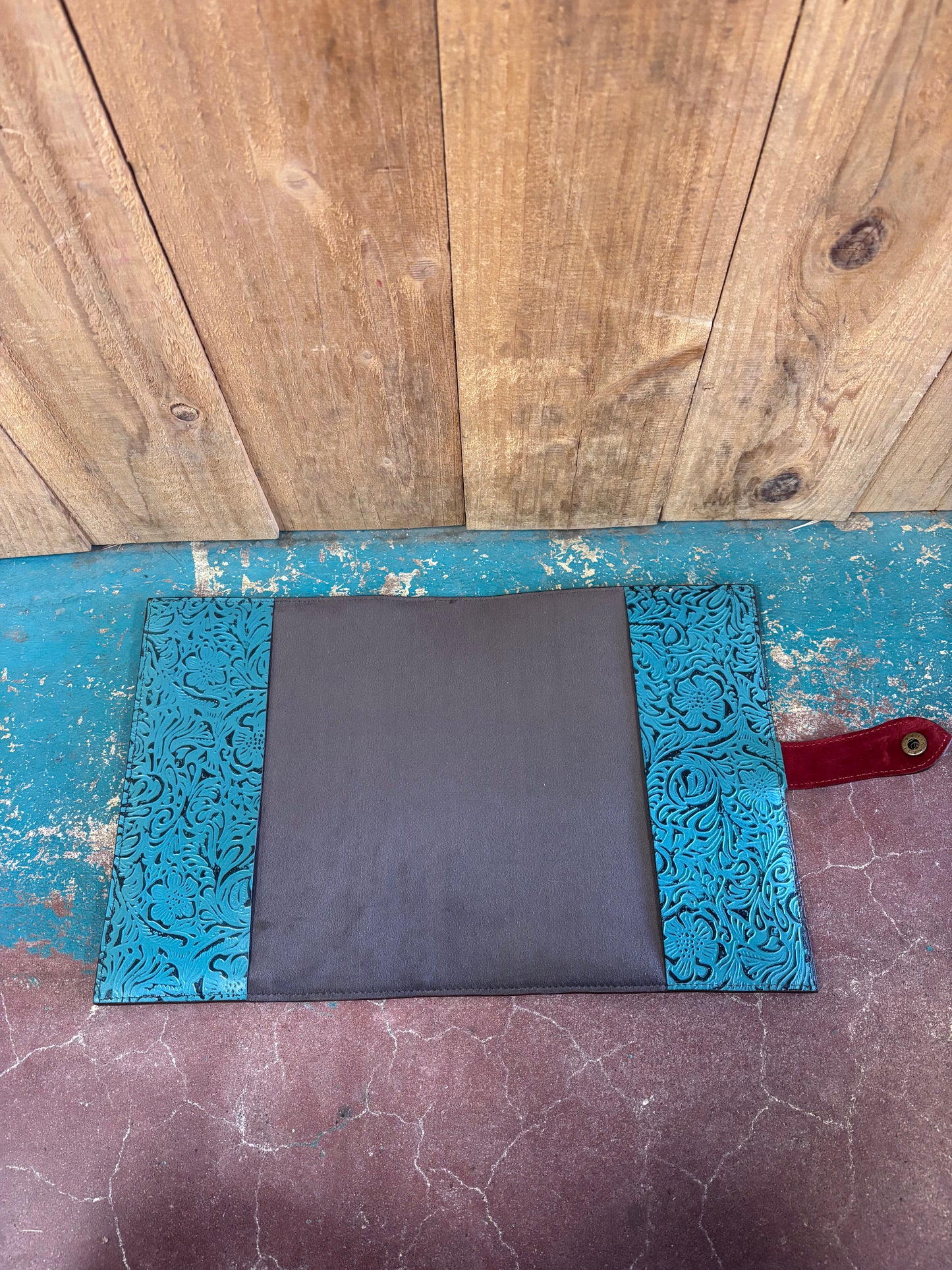 Brown Tooled Cowhide Bible Cover