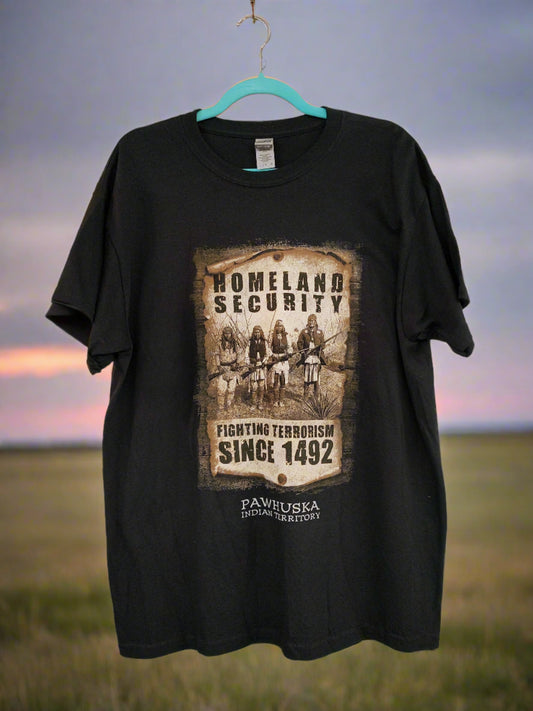 Homeland Security (Native American) Black Shirt