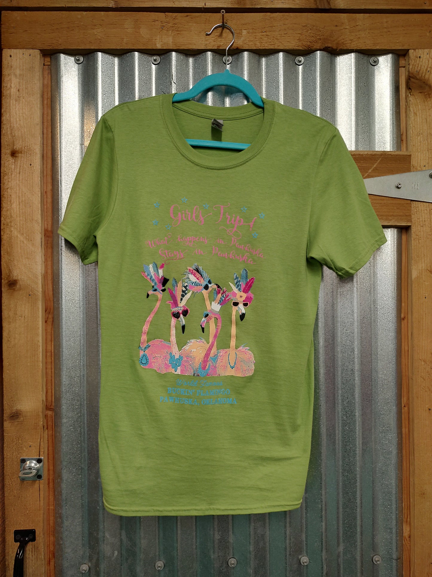 Girls Trip Feather Hat Flamingo Shirt