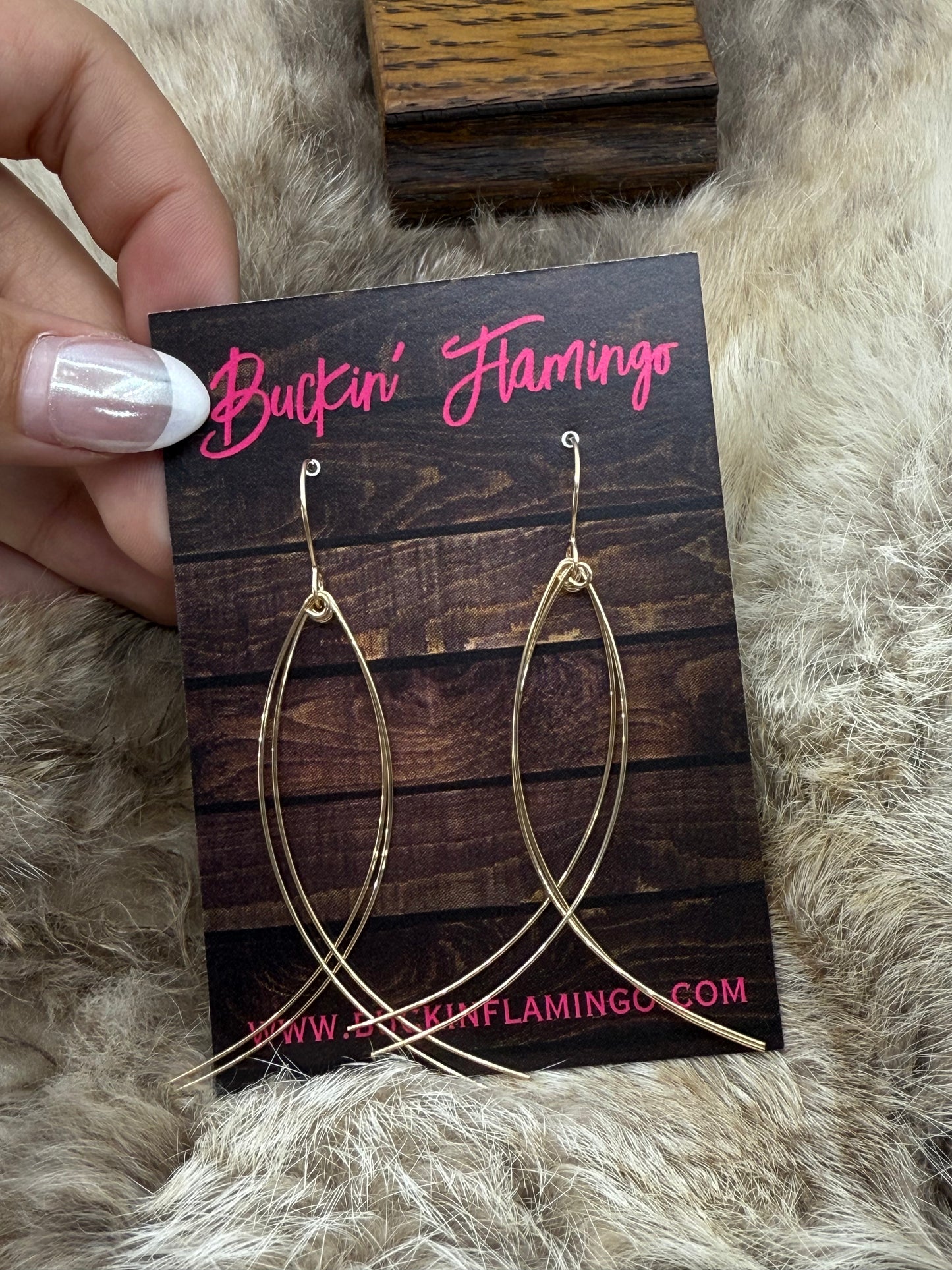 14K Gold Filled Wire Dangle Earrings