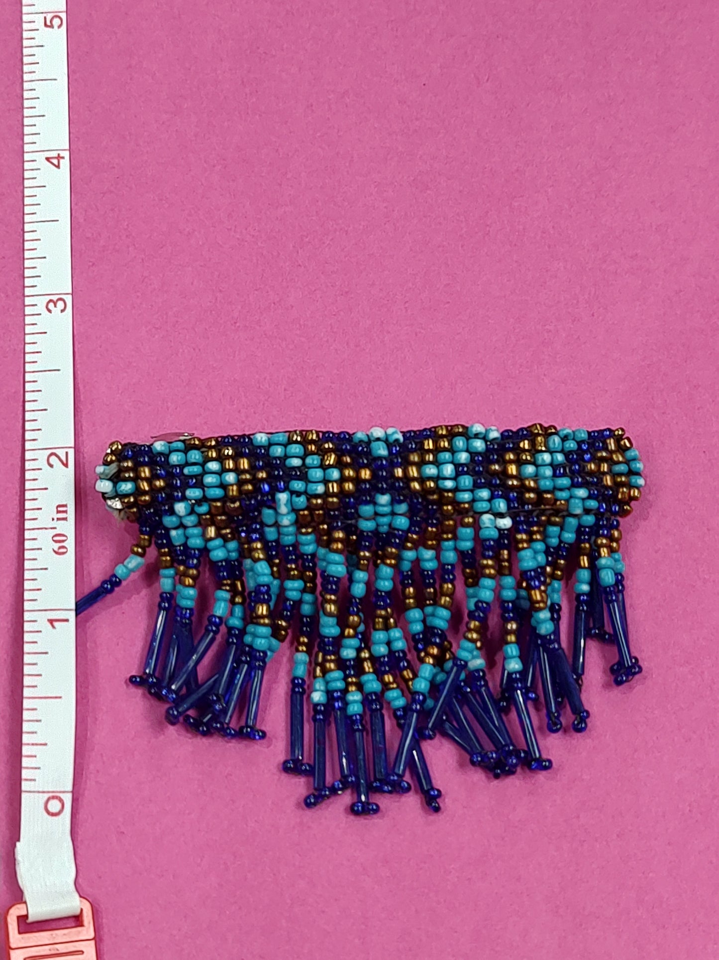Seed bead hair barrette