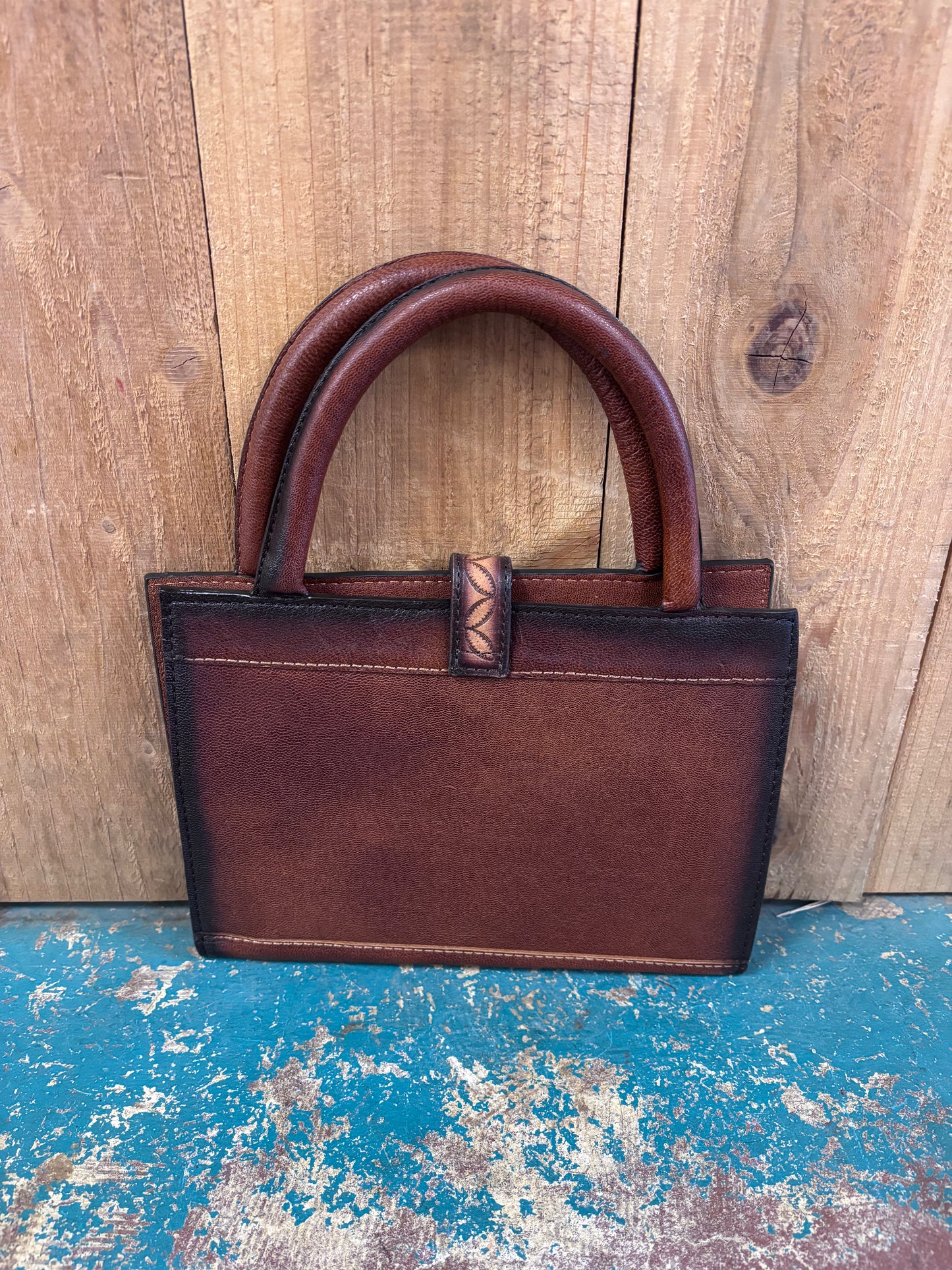 Brown Tooled Portable Bible Cover