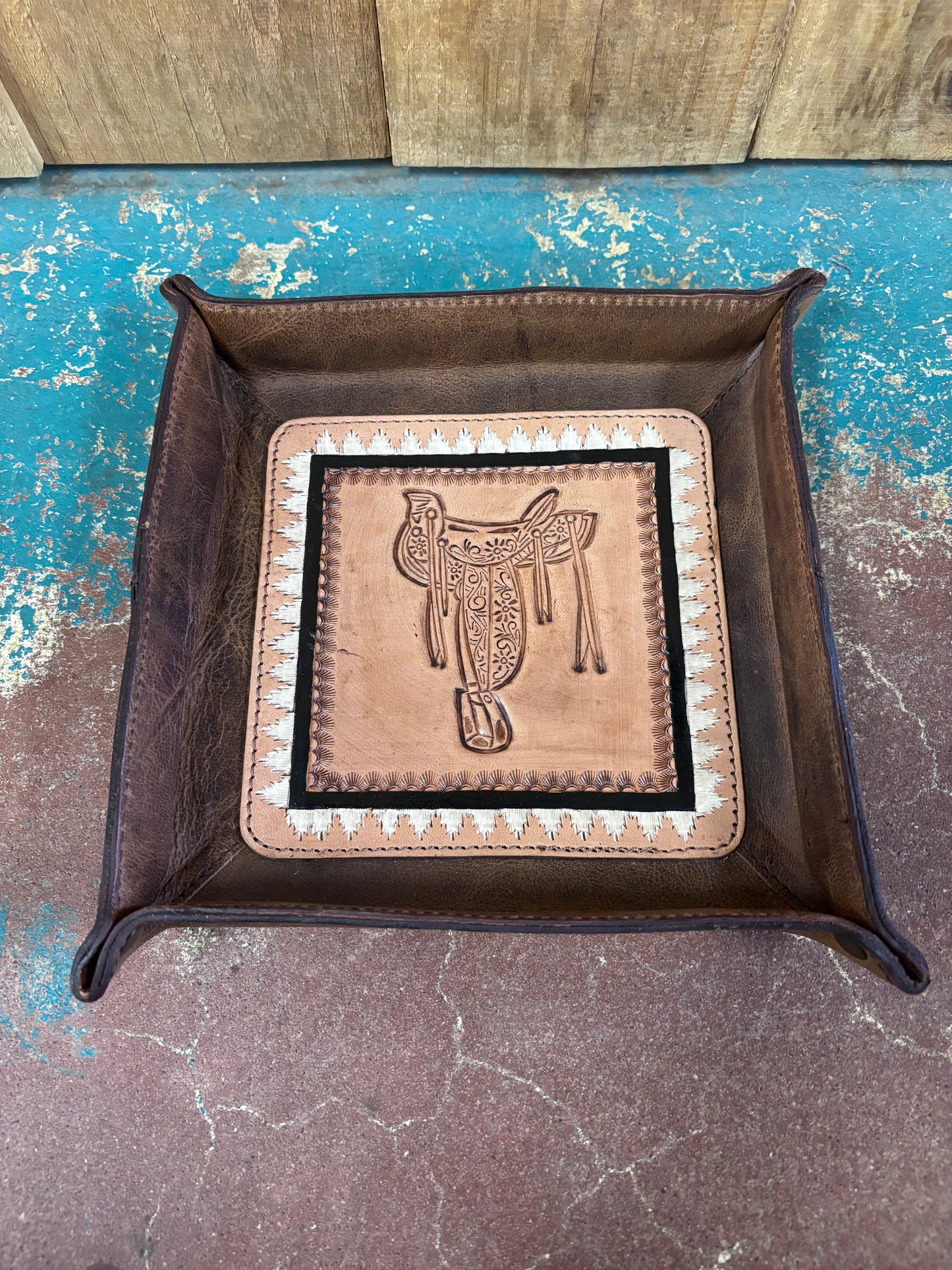 Saddle Tooled Jewelry Tray