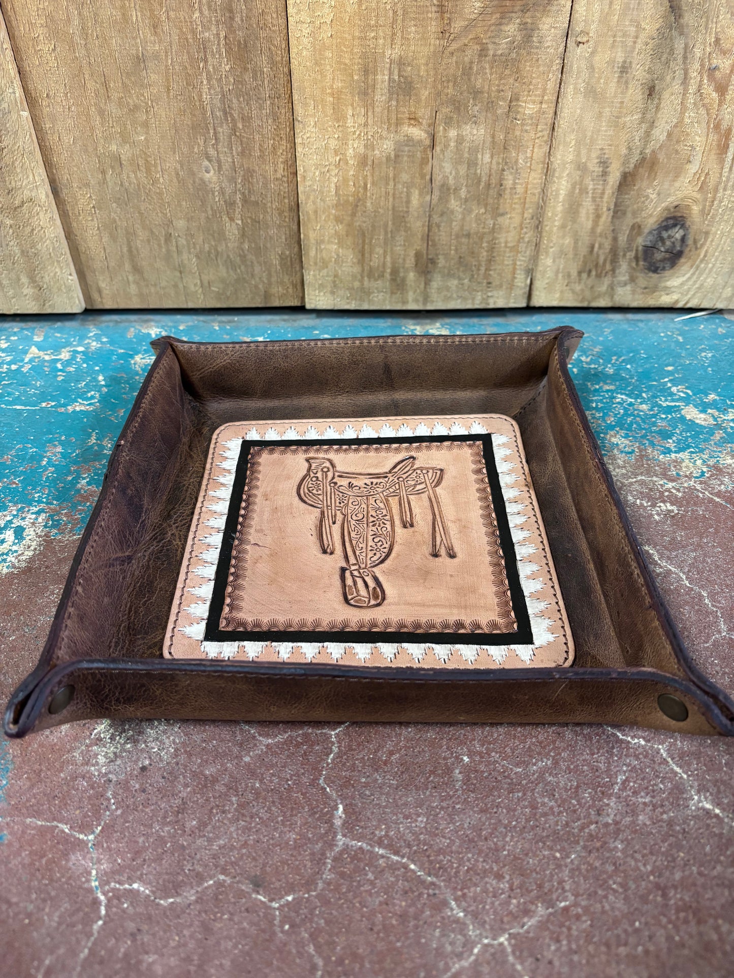 Saddle Tooled Jewelry Tray