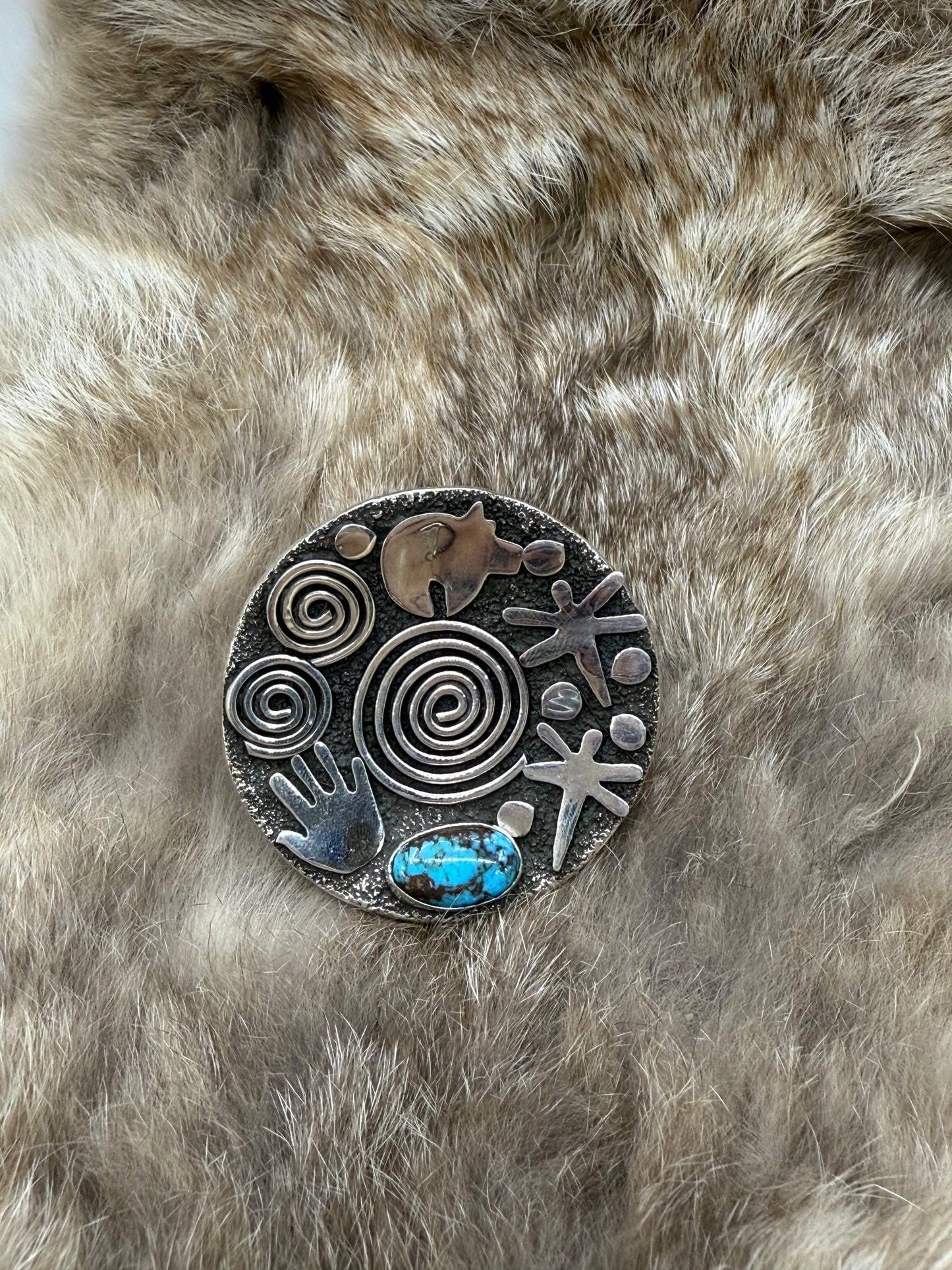 9.0 Kingman Turquoise Ring by Alex Sanchez, Navajo