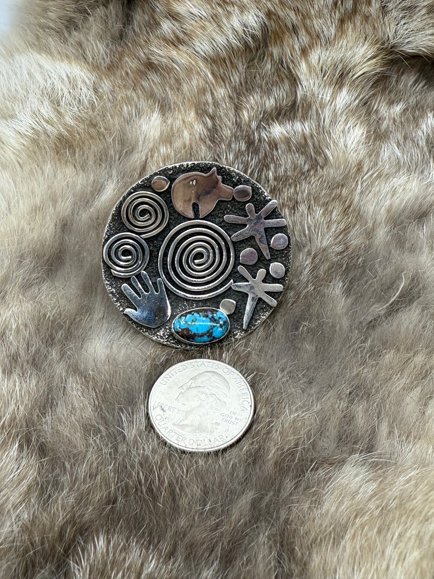 9.0 Kingman Turquoise Ring by Alex Sanchez, Navajo