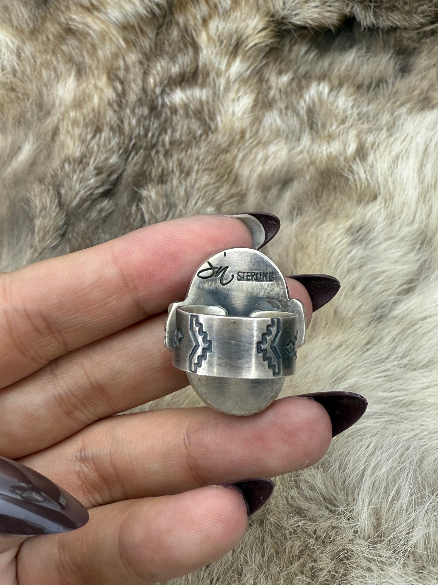 5.5 Turquoise Ring by Steven Nez, Navajo