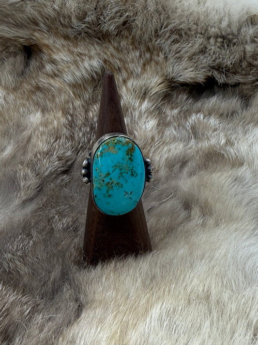 5.5 Turquoise Ring by Steven Nez, Navajo