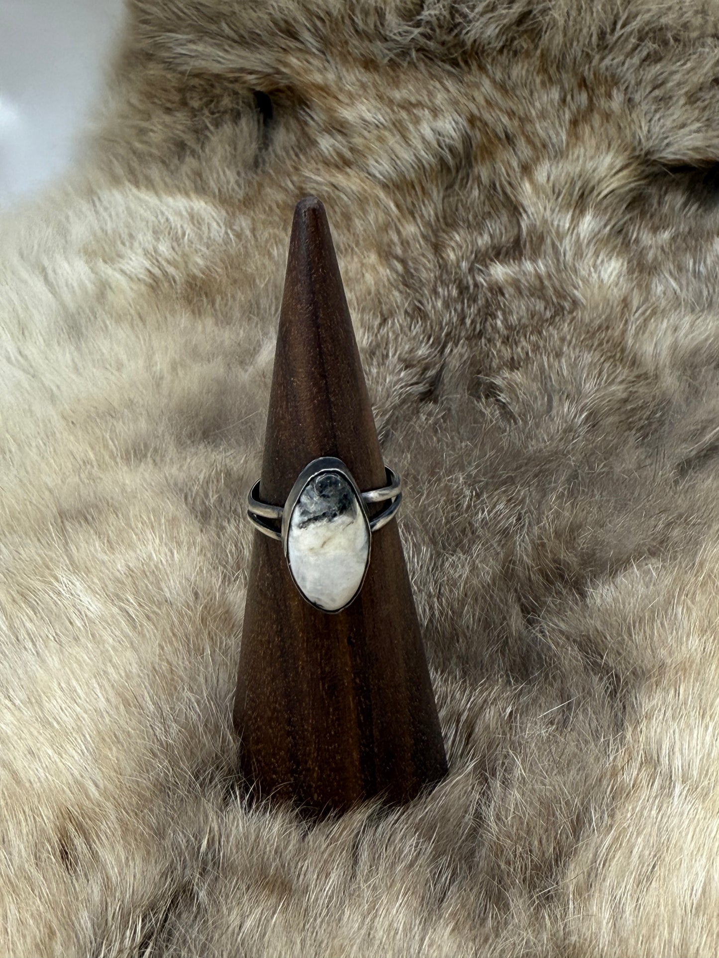 6.0 White Buffalo Ring, Navajo