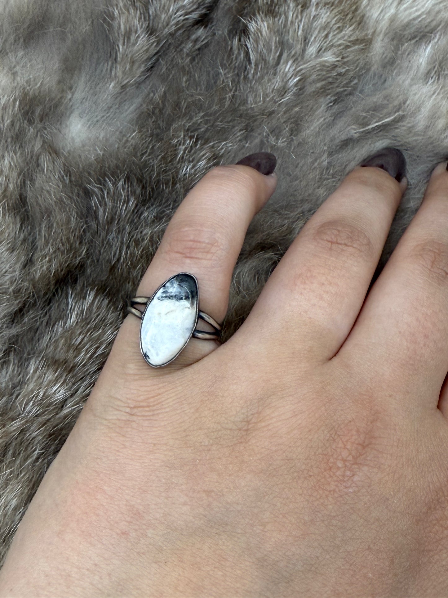 6.0 White Buffalo Ring, Navajo