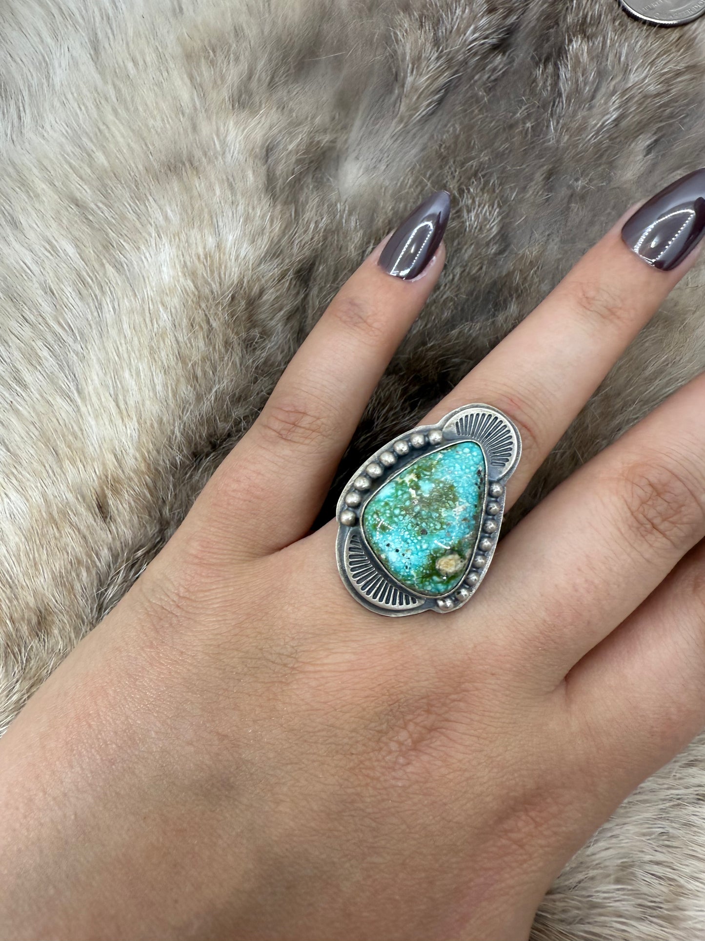 9.0 Sonoran Gold Turquoise Ring