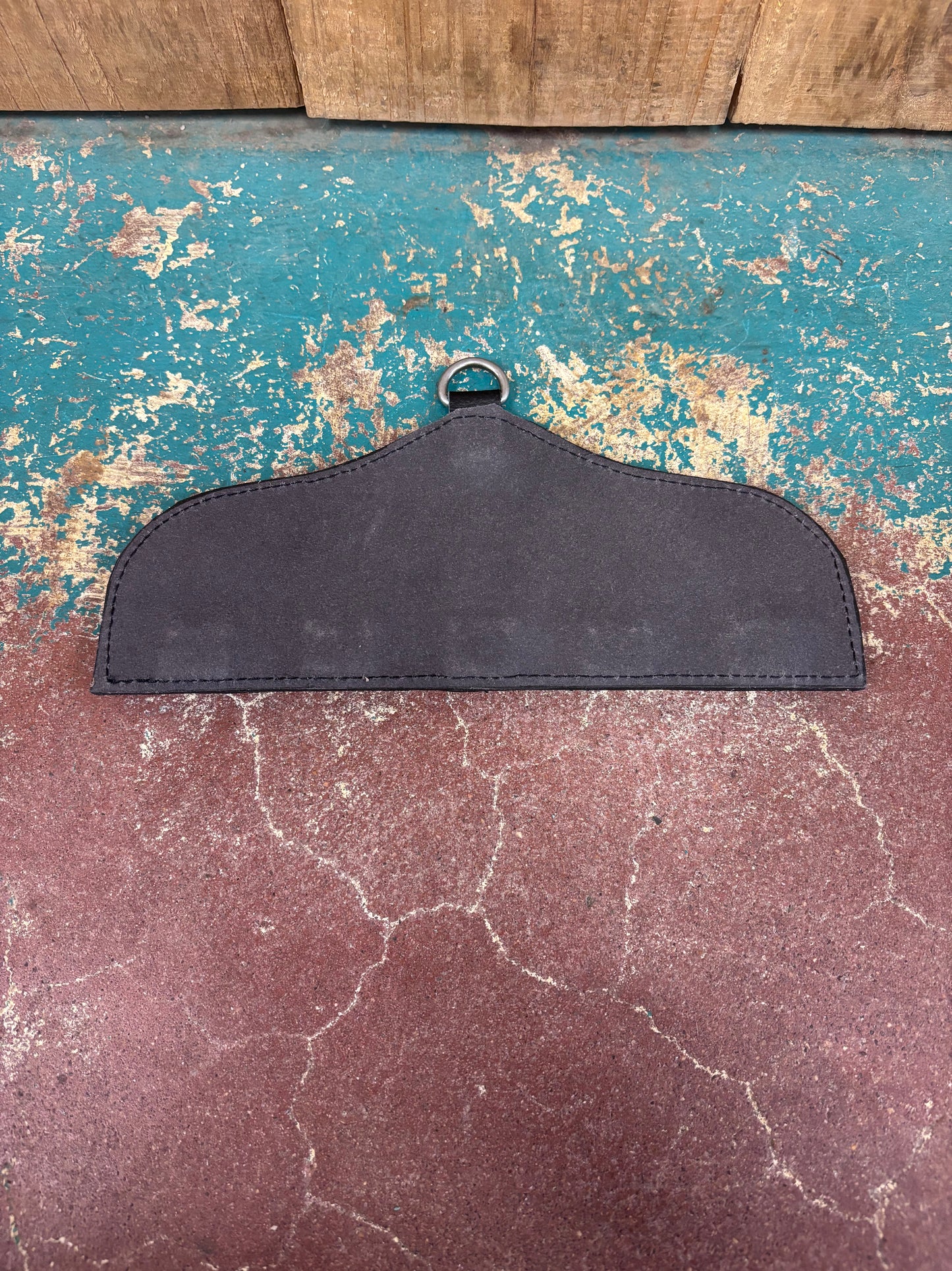 White With Brown Spotted Cowhide Scarf Hanger