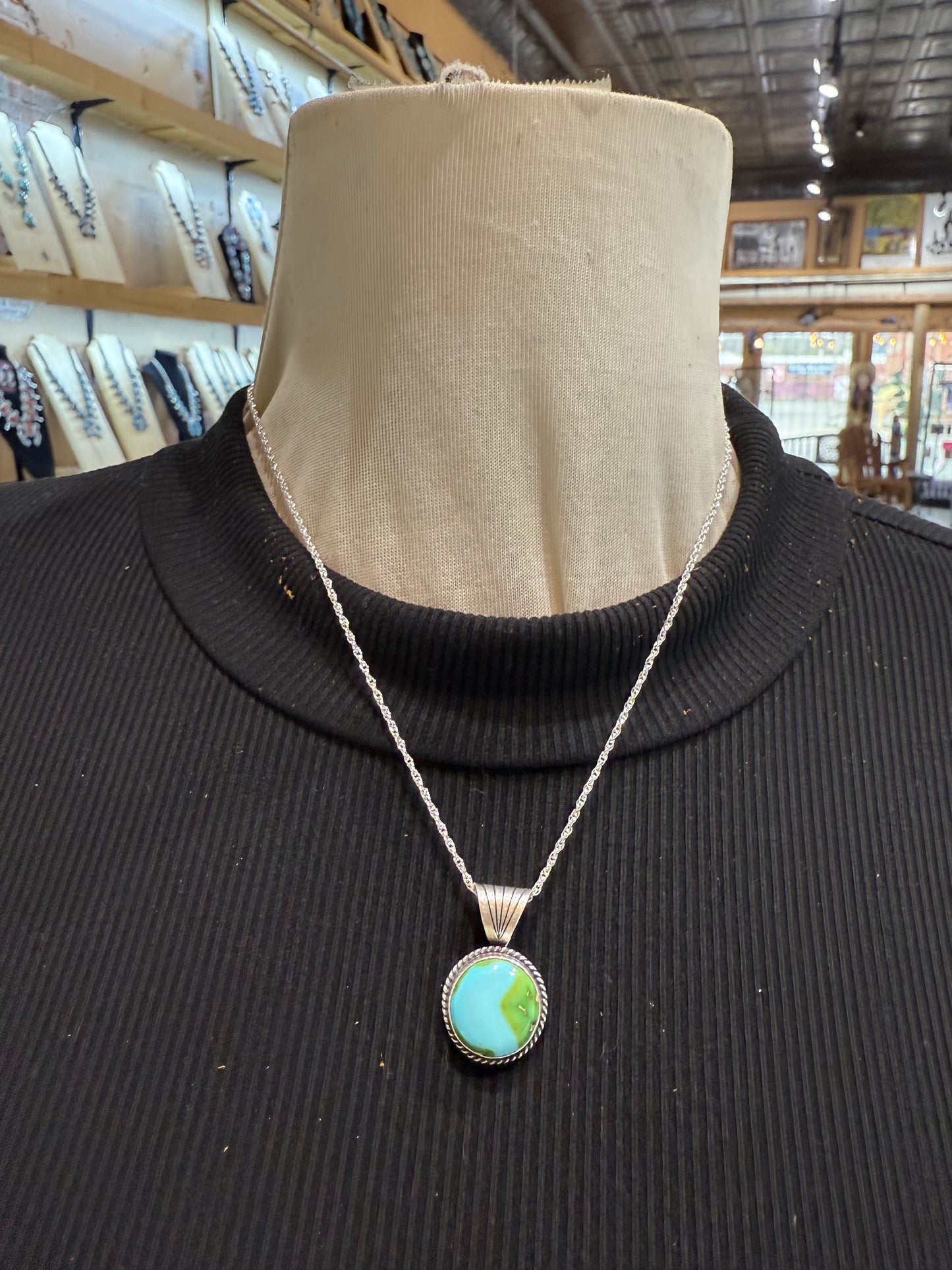 Sonoran Gold Pendant on 18" Chain by Sharon McCarthy, Navajo