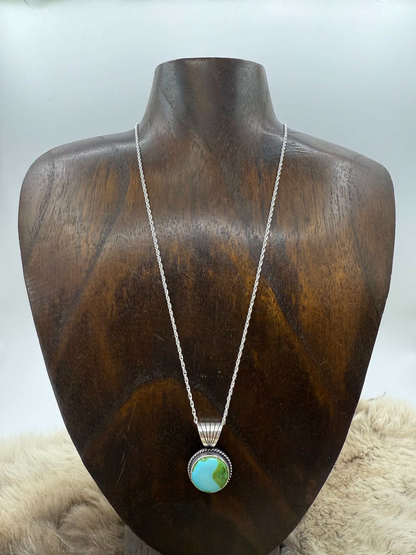 Sonoran Gold Pendant on 18" Chain by Sharon McCarthy, Navajo