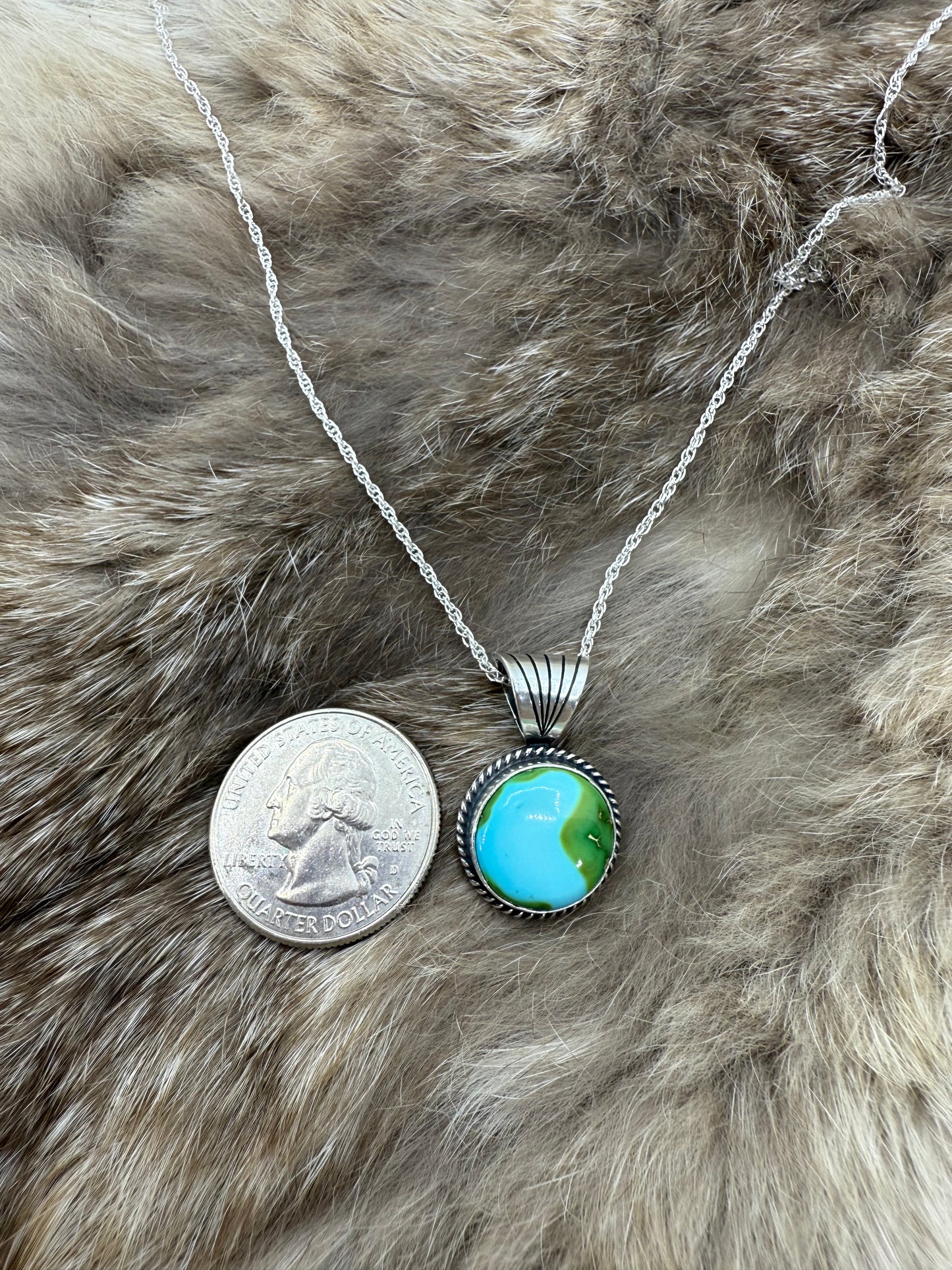 Sonoran Gold Pendant on 18" Chain by Sharon McCarthy, Navajo