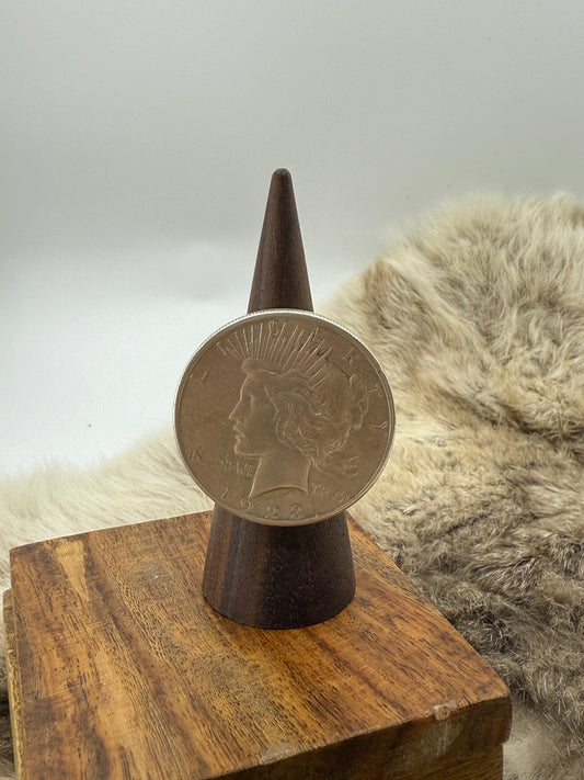 9.0 1923 Silver Dollar Ring by Lauren Garnett