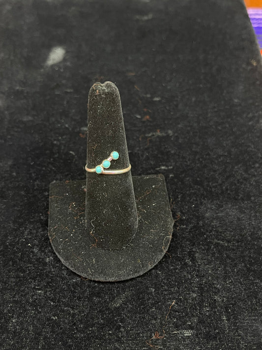 3 Stone Turquoise Ring