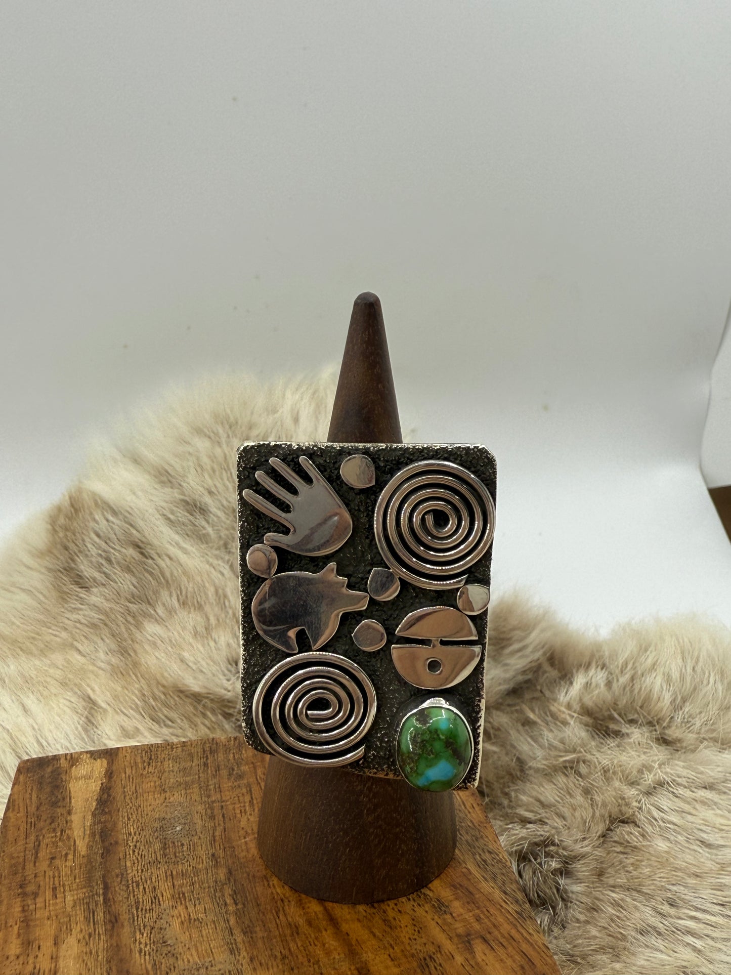 8.0 Sonoran Gold Ring by Alex Sanchez, Navajo
